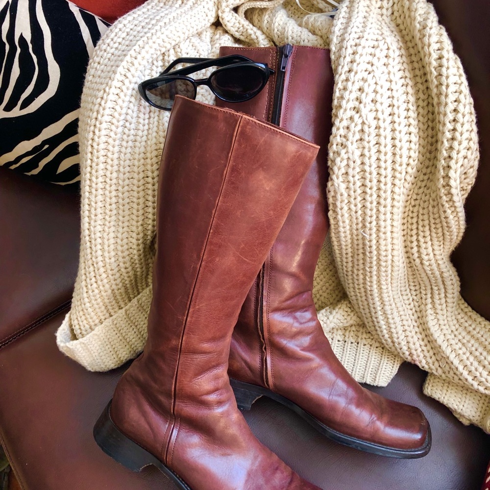 Vintage Brown Joan & David Boots
